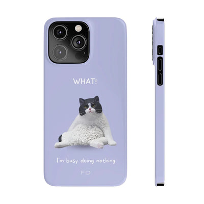 Funny Cat Theme Purple Slim Case for iPhone 14 series - B&A Mercantile